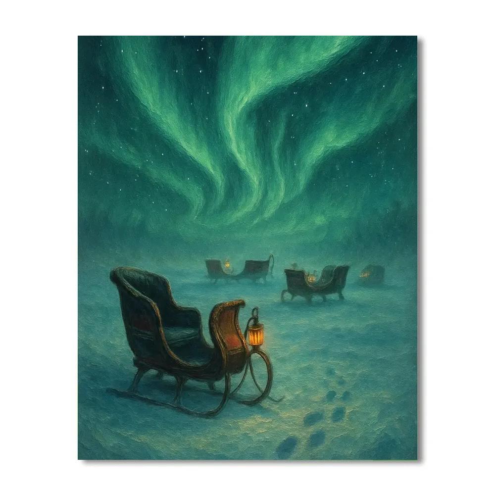 Aurora Sleigh Meadow Paint by numbers kits