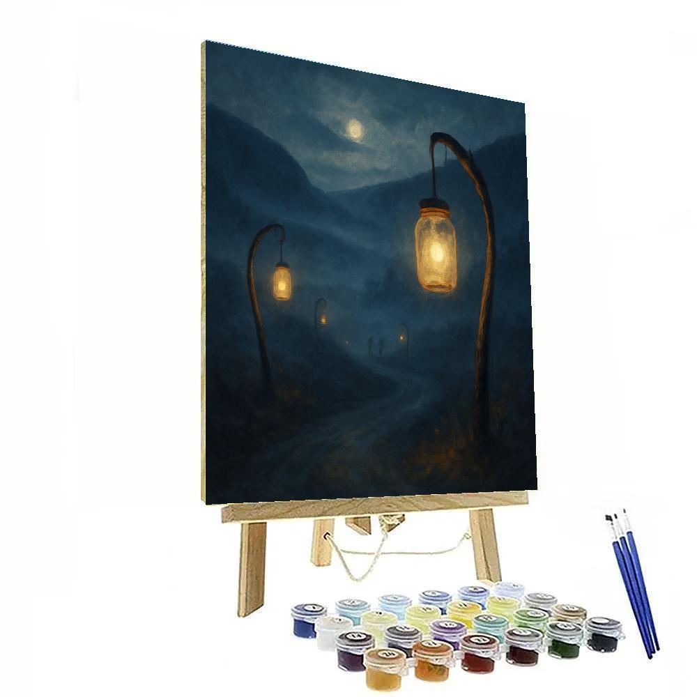 The Hollow Road Lanterns DIY paint by numbers