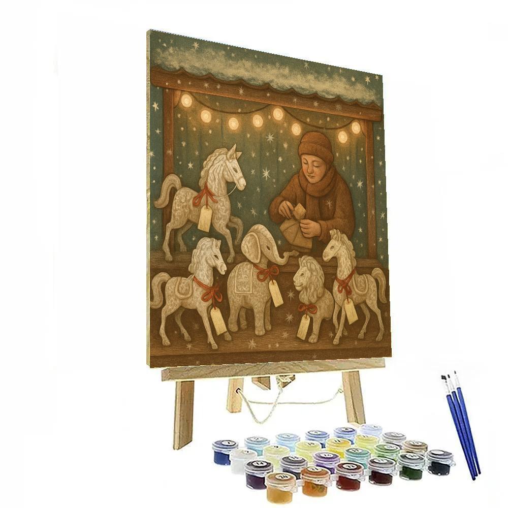Frost-Patterned Carousel Stall paint by color