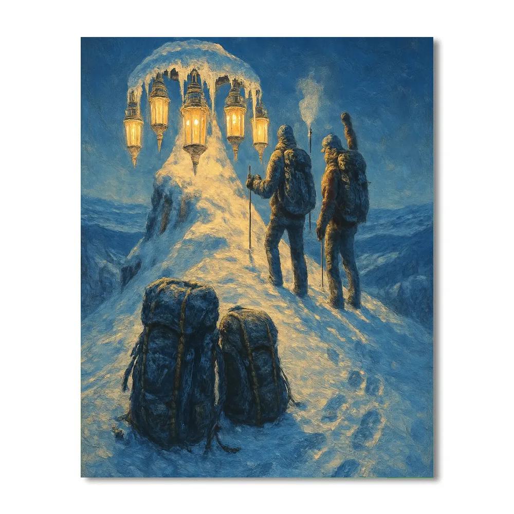 Icicle Lantern Summit DIY paint by numbers