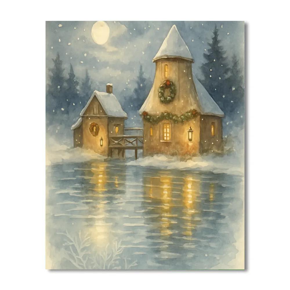 Merry Millpond Reflections Numbered painting kits