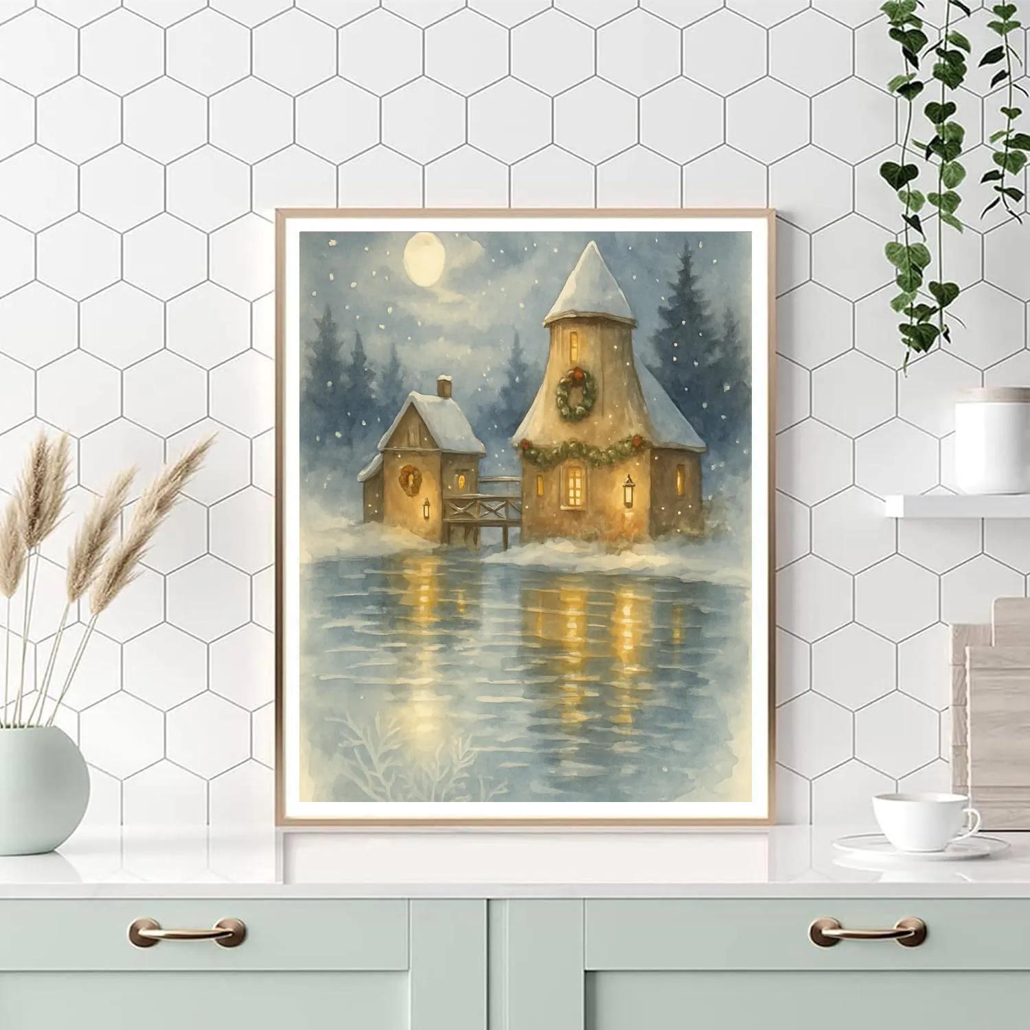 Merry Millpond Reflections Numbered painting kits