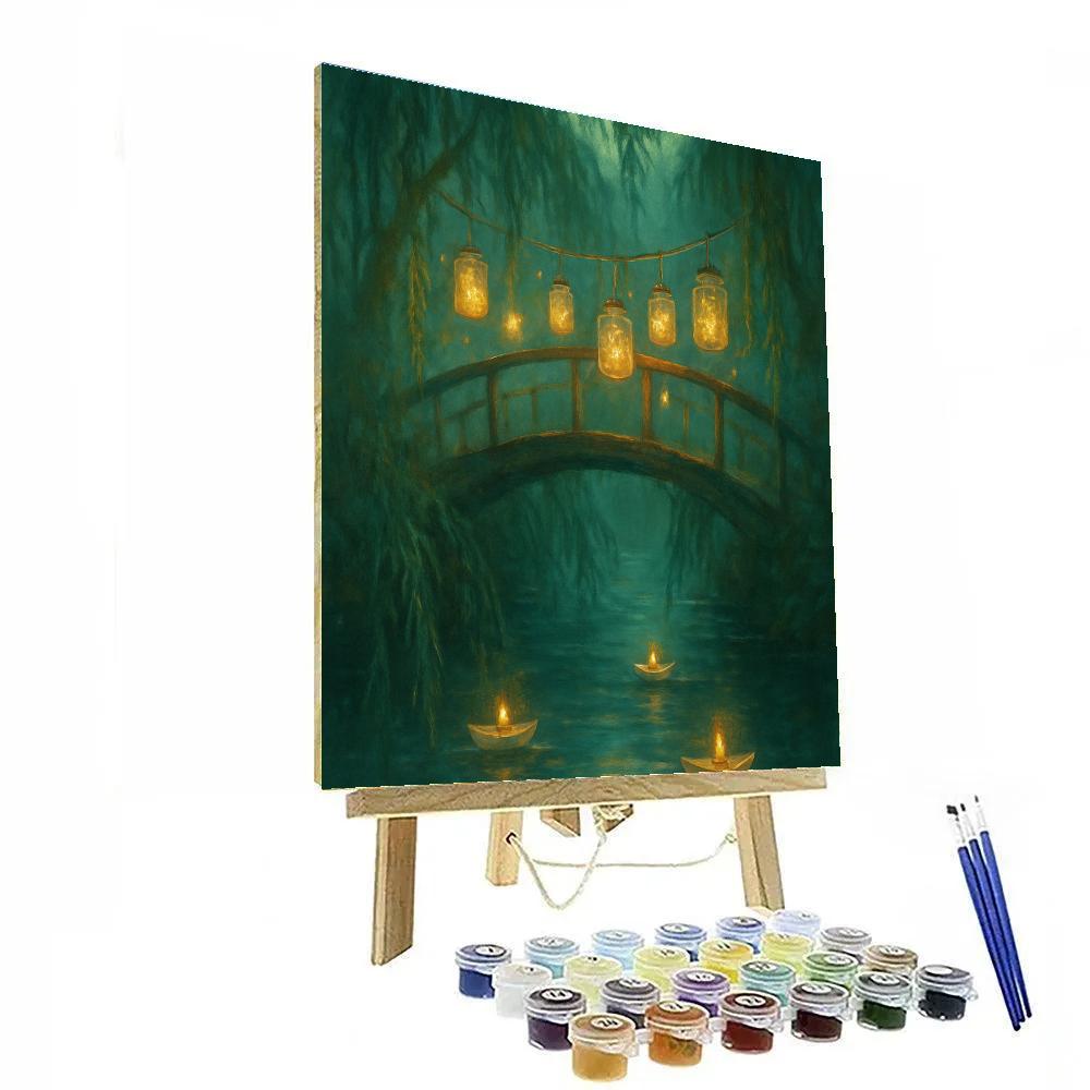 The Gloaming Bridge Lanterns Numbered painting kits