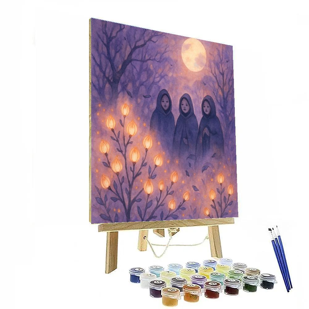 The Moonlit Thicket Choir paint by numbers