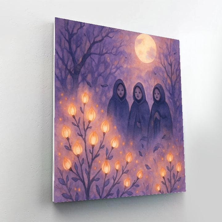 The Moonlit Thicket Choir paint by numbers