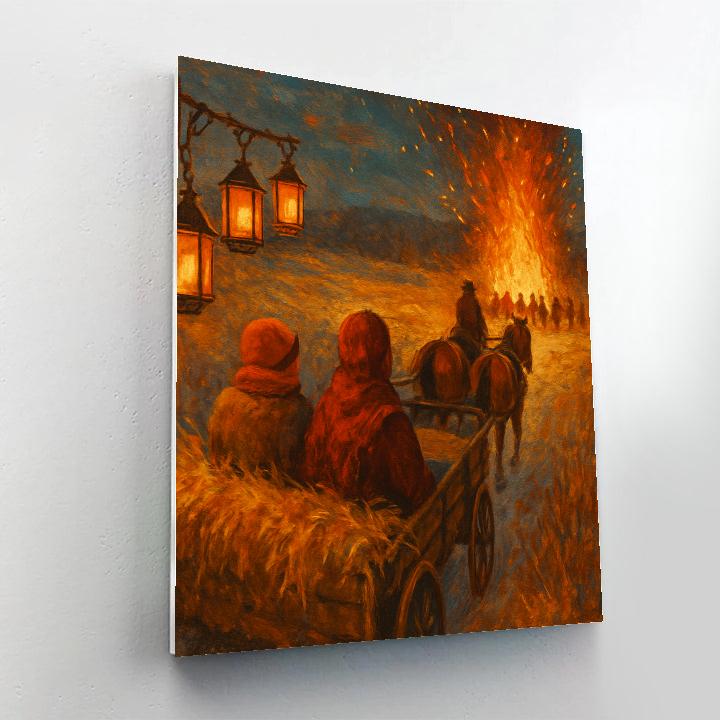 Festooned Hayride Evening Numbered painting kits