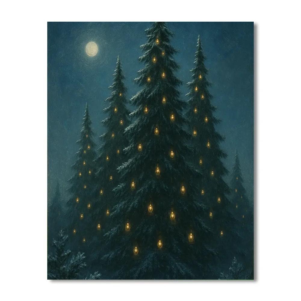 Twilight Choir Of Pines Number painting