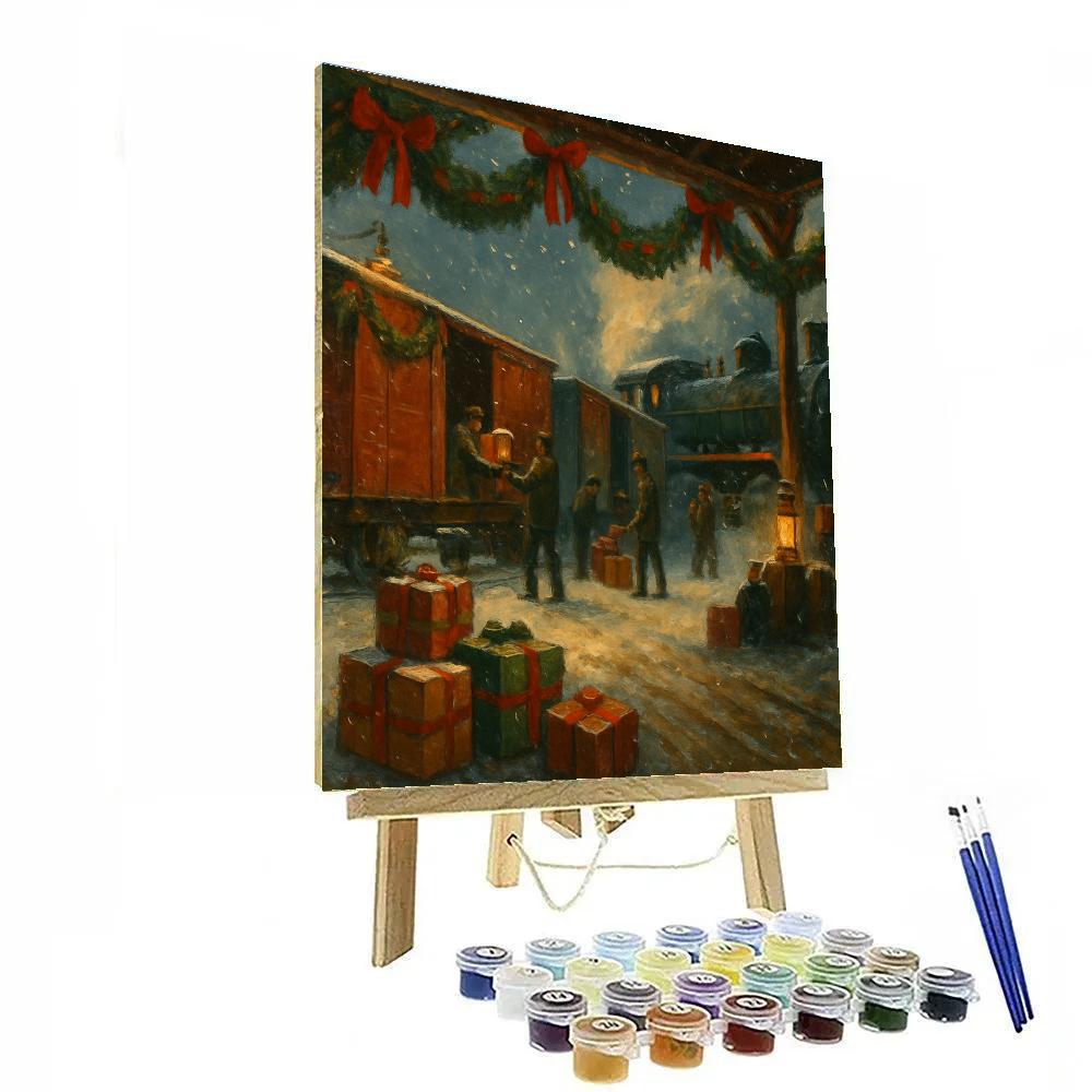 Midnight Garland Trainyard Paint by numbers art