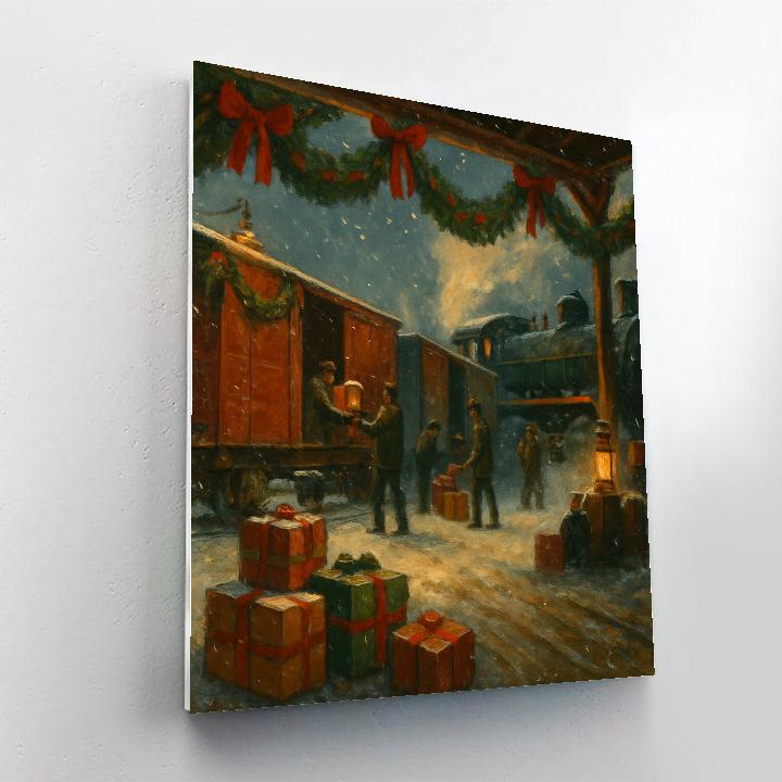 Midnight Garland Trainyard Paint by numbers art