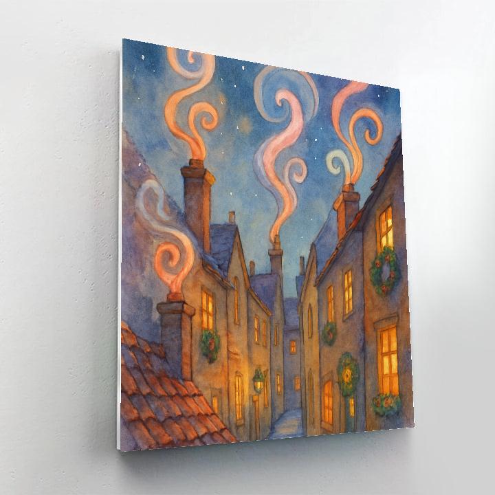 Glowing Chimney Alley Painting by numbers kit