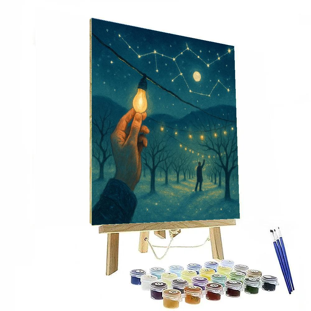 Silent Night Orchard Lights Paint by numbers kits