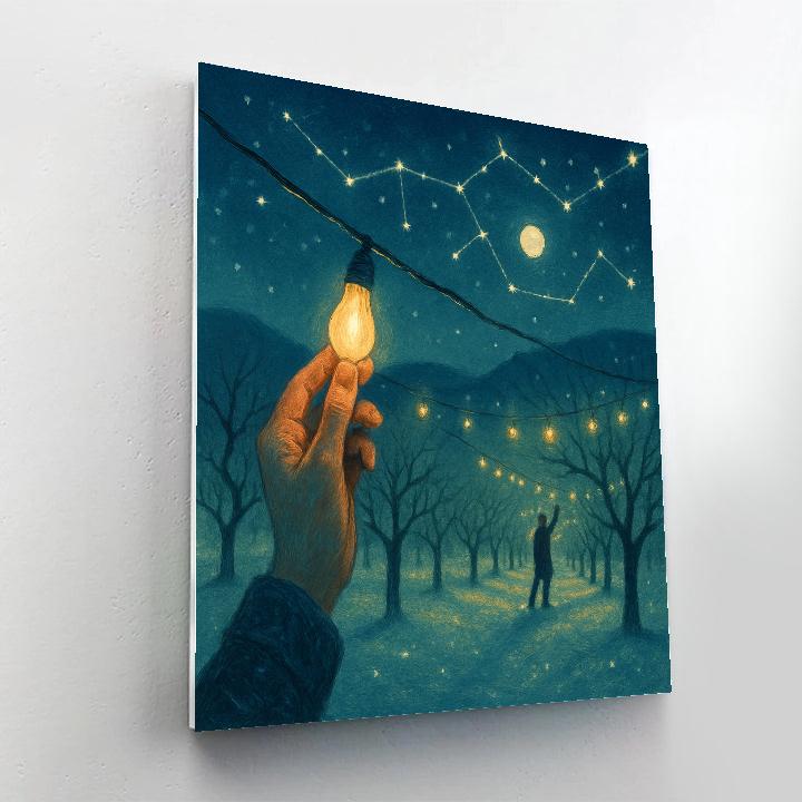 Silent Night Orchard Lights Paint by numbers kits