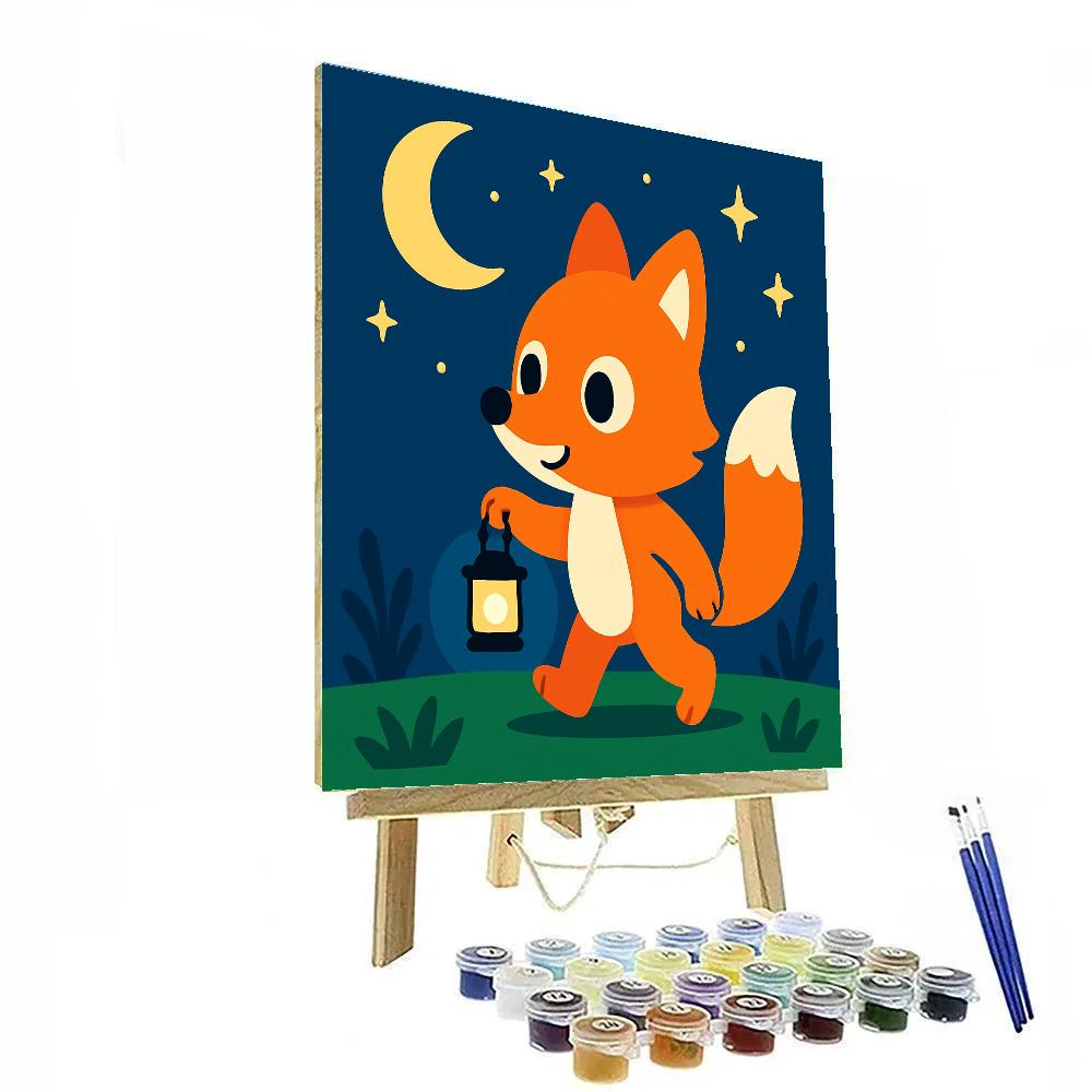 Starlight Safari Fox painting number kit