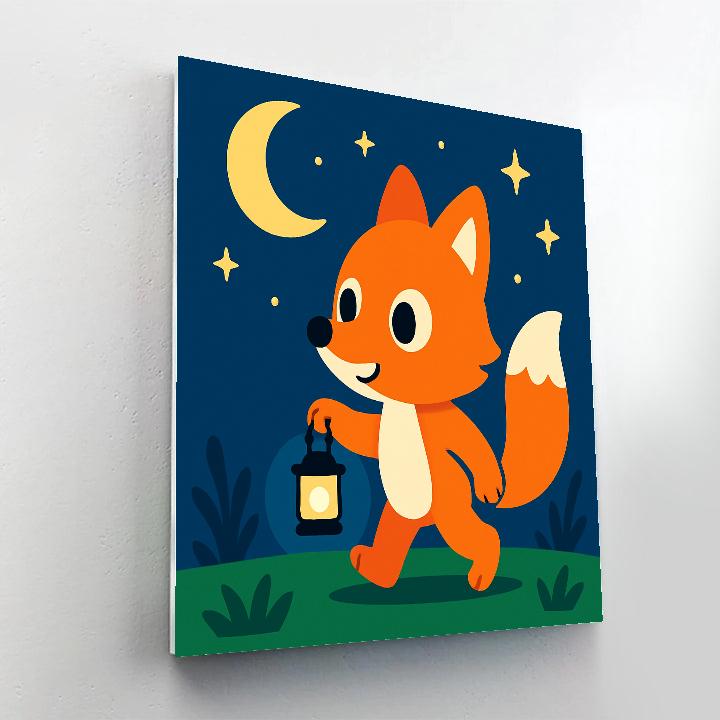 Starlight Safari Fox painting number kit