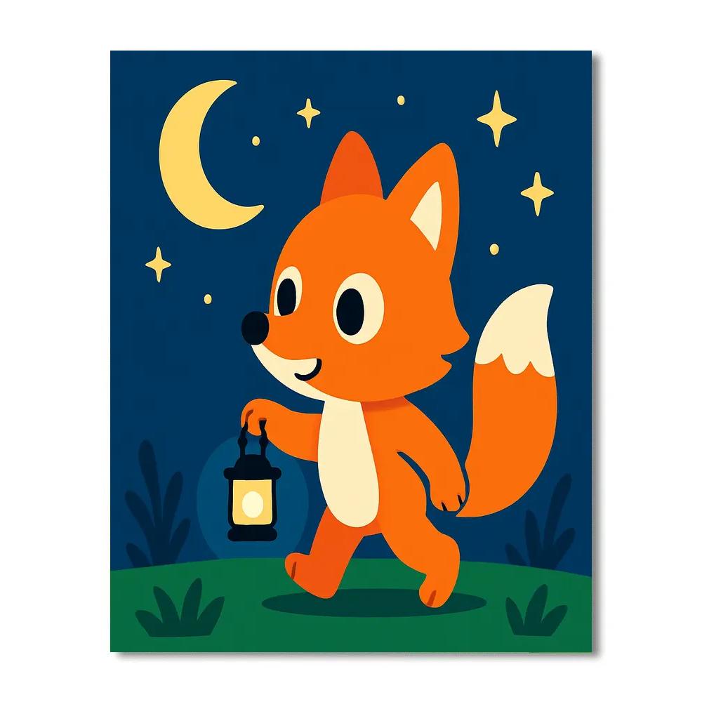 Starlight Safari Fox painting number kit