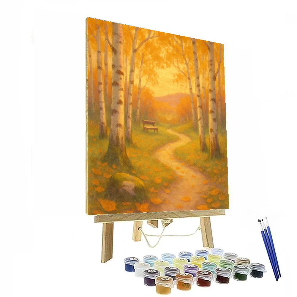 Golden Birch Hollow DIY paint by numbers