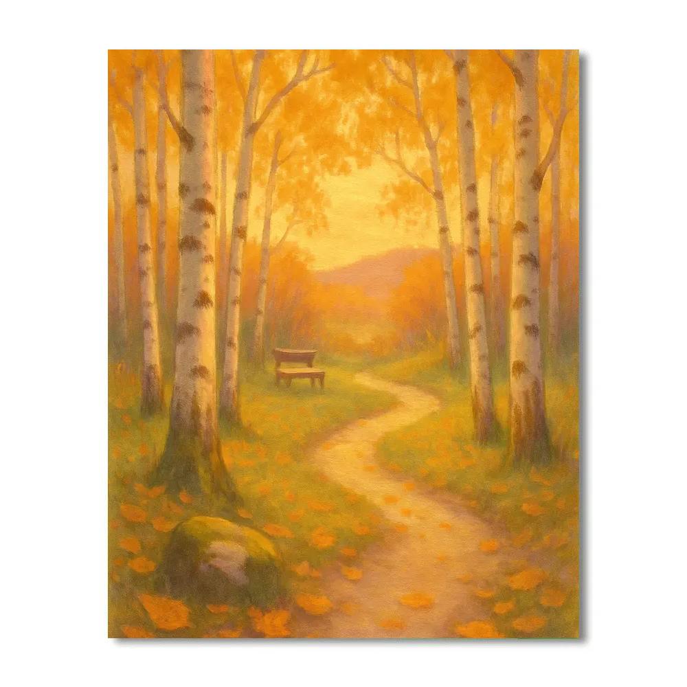 Golden Birch Hollow DIY paint by numbers