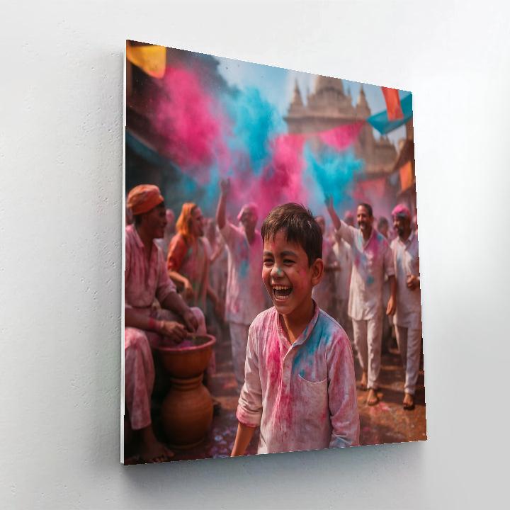 Holi Powder Street Celebration Mathura Paint by numbers kits
