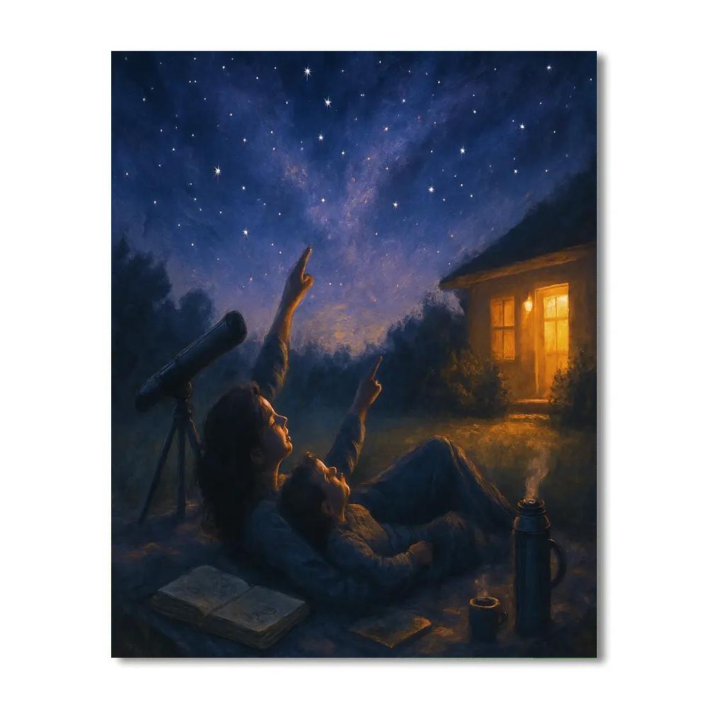 Stargazing Together Paint by numbers art