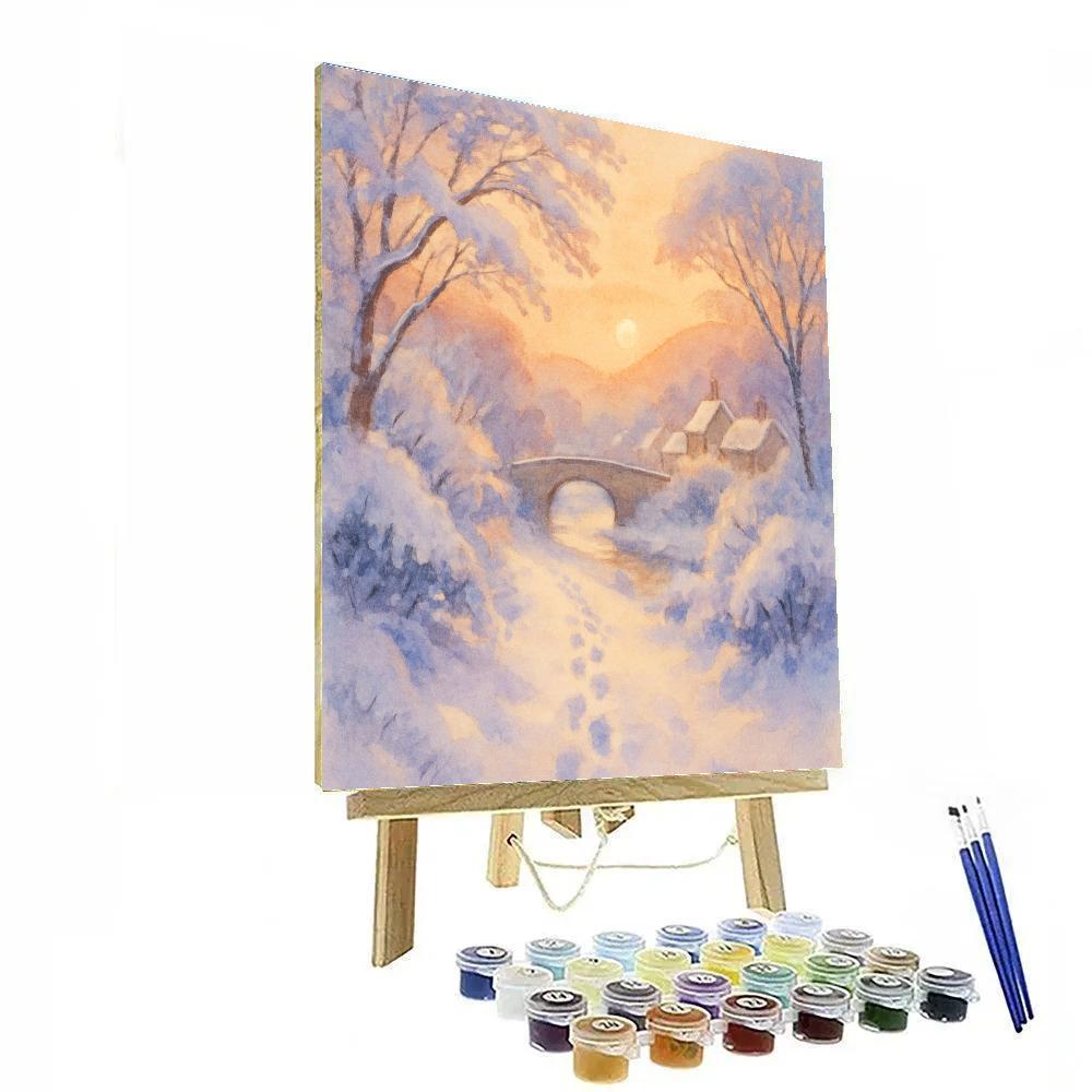 Sunrise Over Frosted Hollow paint by number