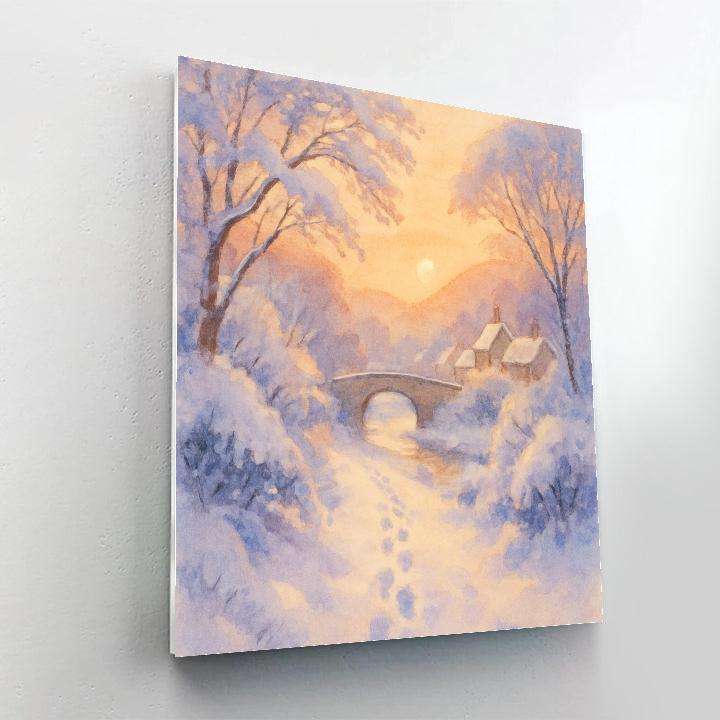 Sunrise Over Frosted Hollow paint by number