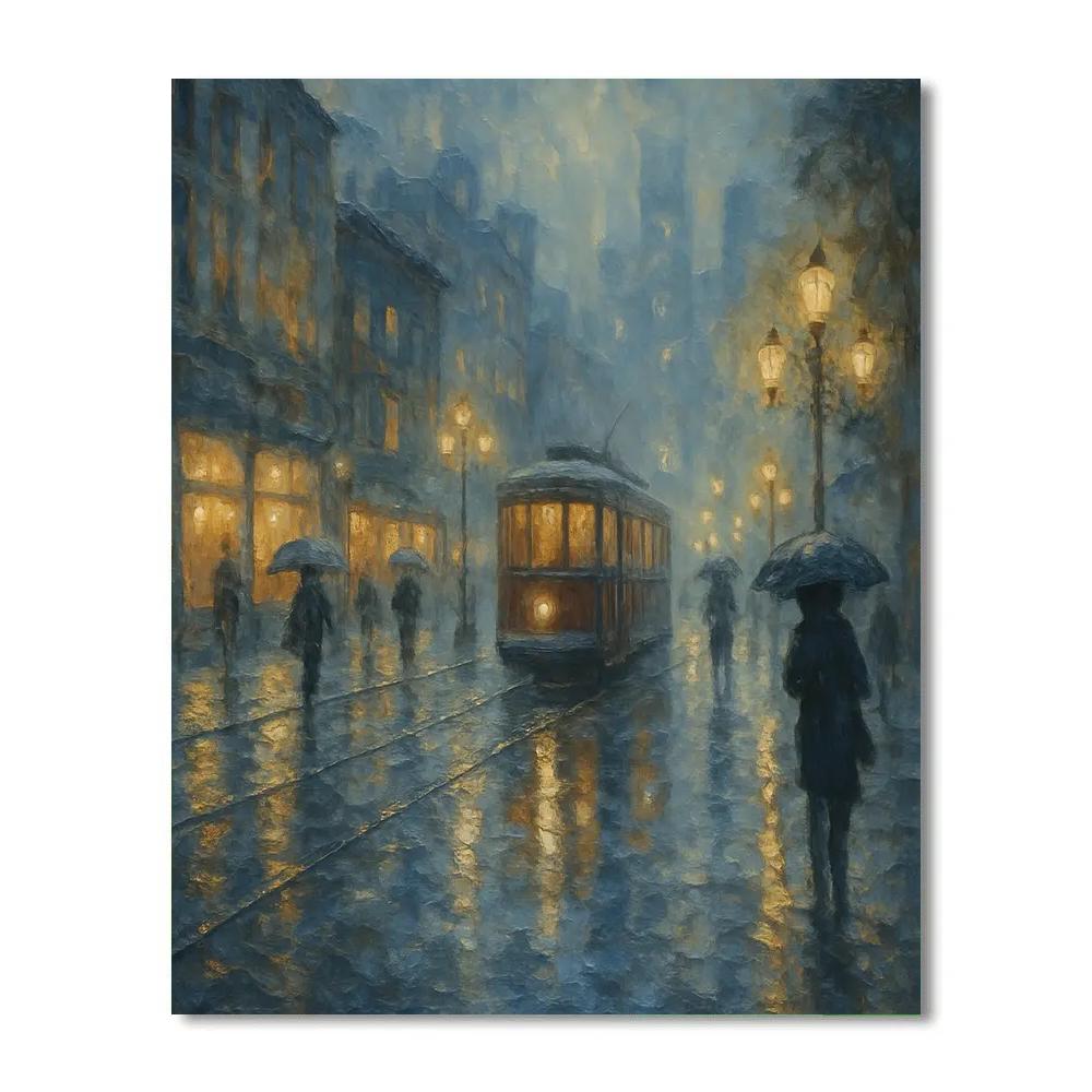 Rainlight Tramway Paint by numbers art