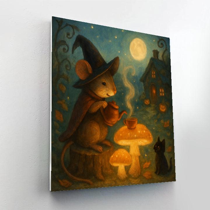 Midnight Mushroom Tea paint by number