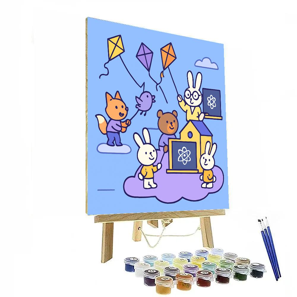 Cloud City Kite Classroom DIY paint by numbers