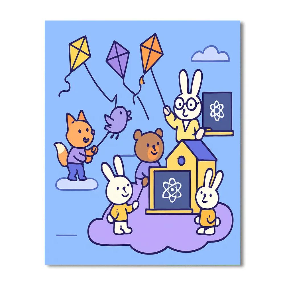 Cloud City Kite Classroom DIY paint by numbers