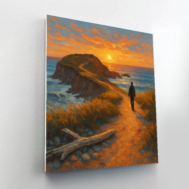 Sunset Coastal Promenade Paint by numbers art