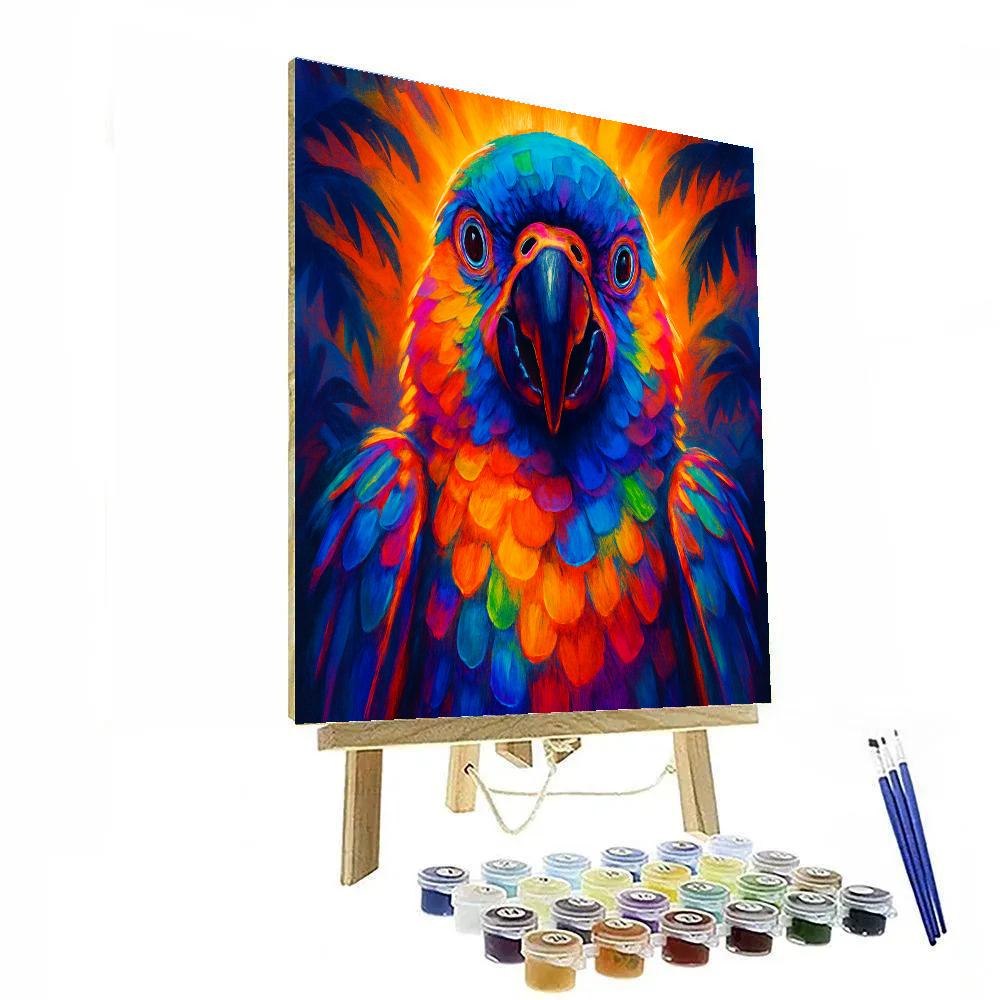 Electric Parrot Mosaic Painting by numbers kit