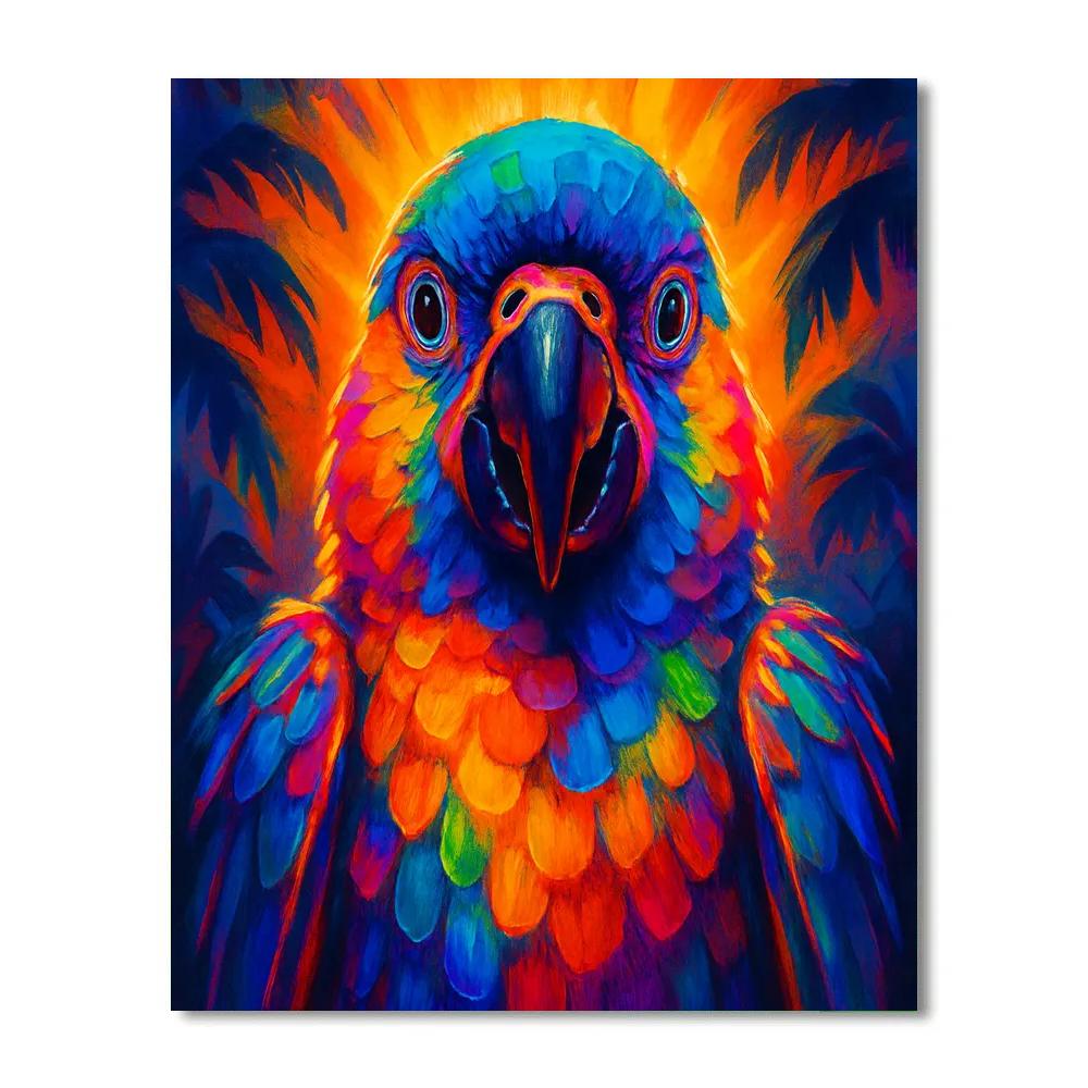 Electric Parrot Mosaic Painting by numbers kit