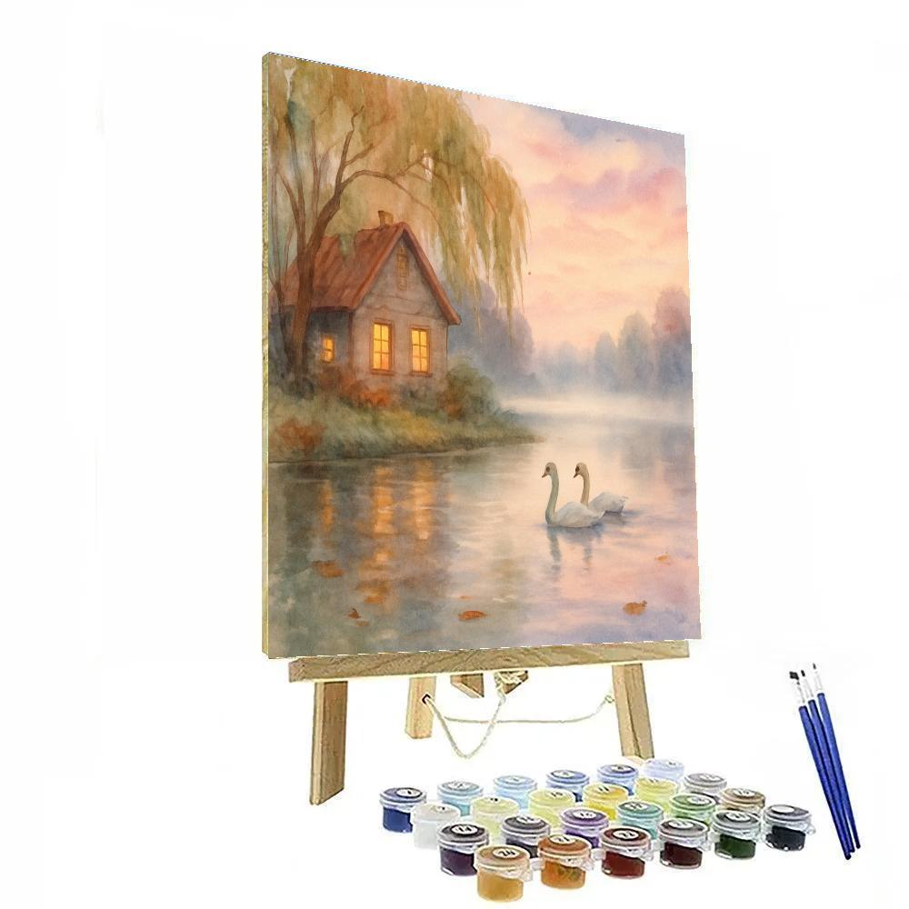 Willow Mist Cottage Paint by numbers kits