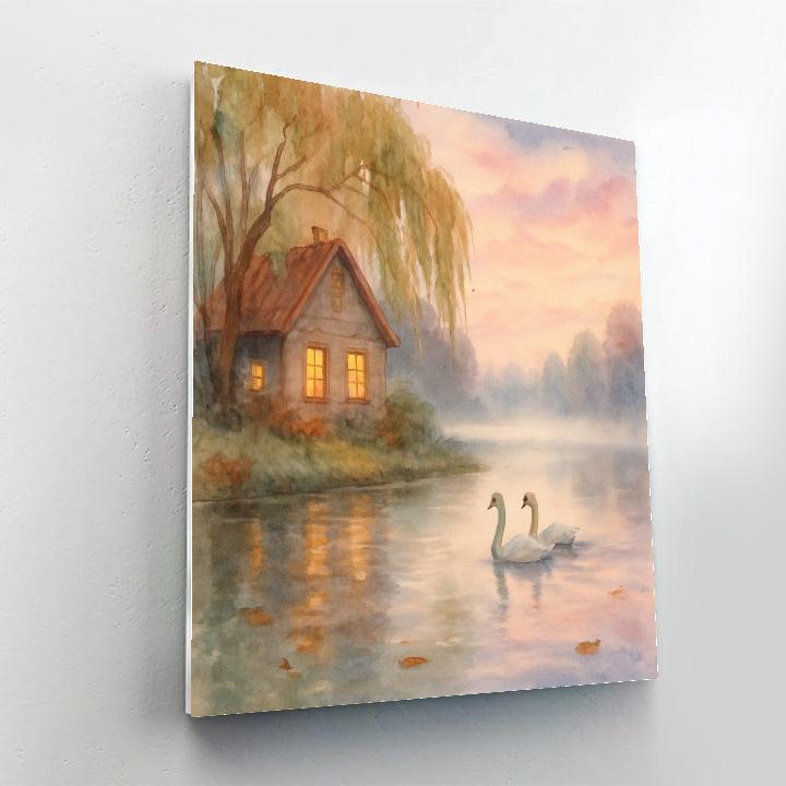 Willow Mist Cottage Paint by numbers kits