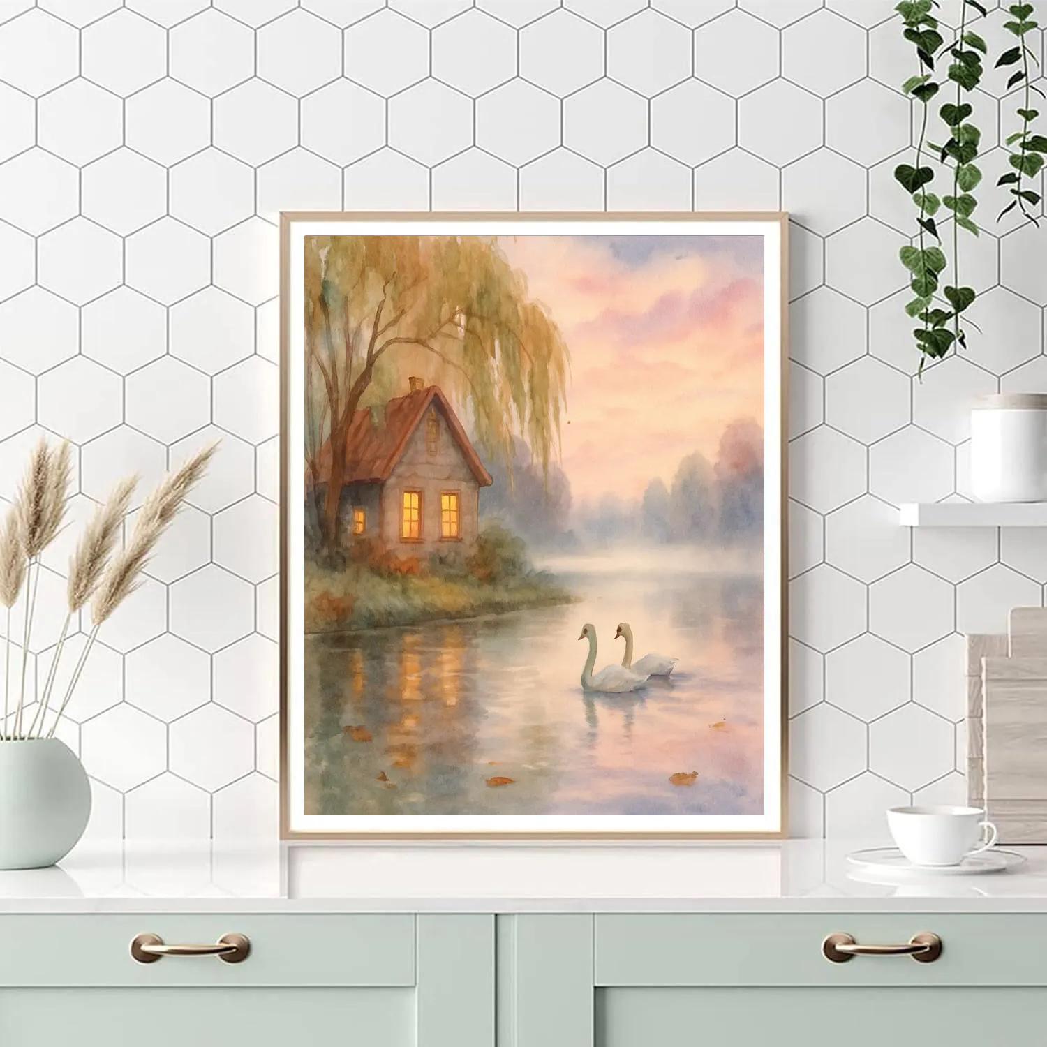 Willow Mist Cottage Paint by numbers kits