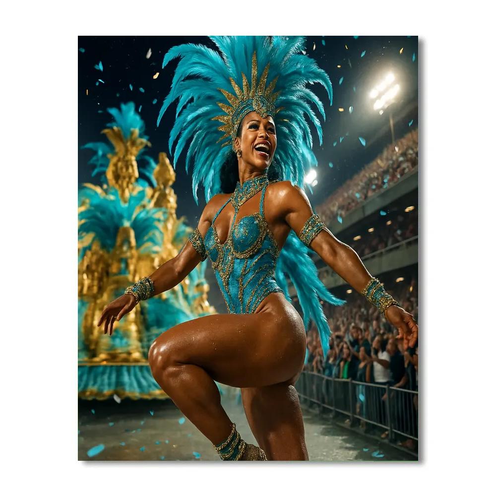 Rio Carnival Samba Night Parade paint by numbers