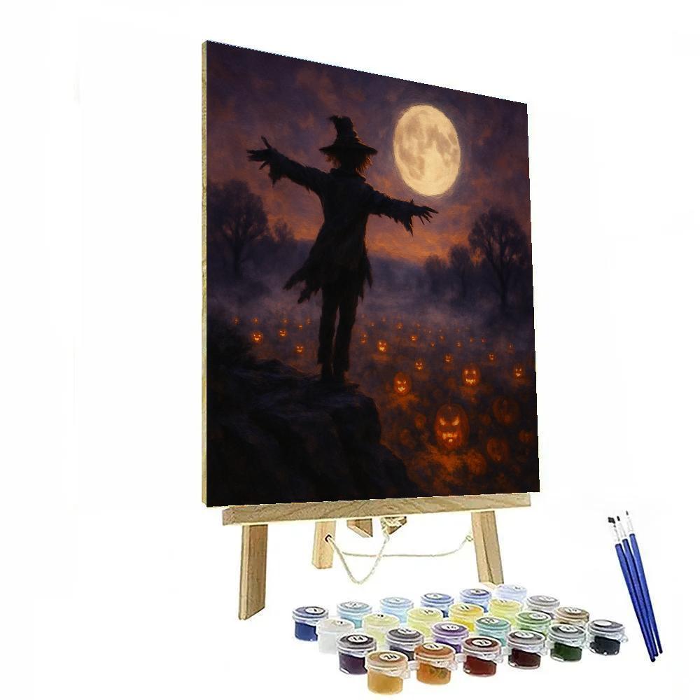Moonlit Pumpkin Overlook painting number kit