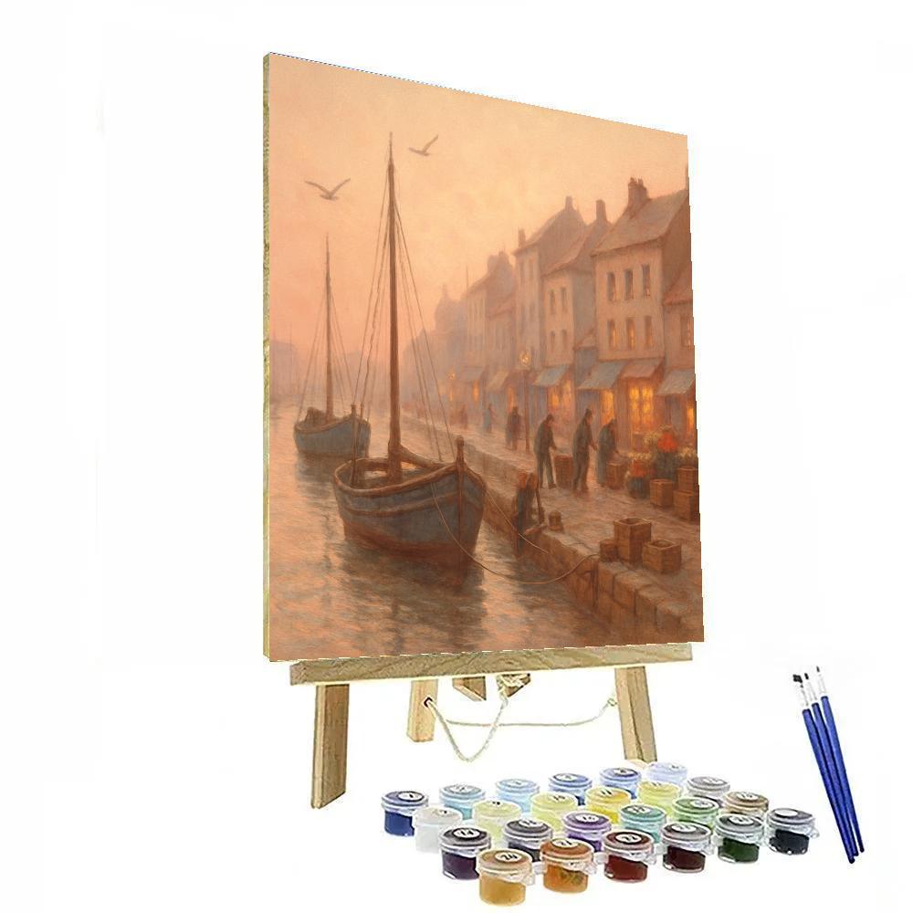 Harbor Morning Market Paint by numbers kits