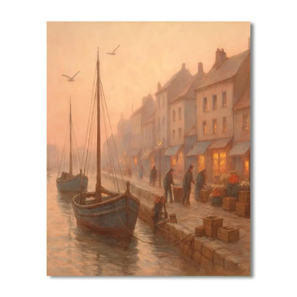 Harbor Morning Market Paint by numbers kits
