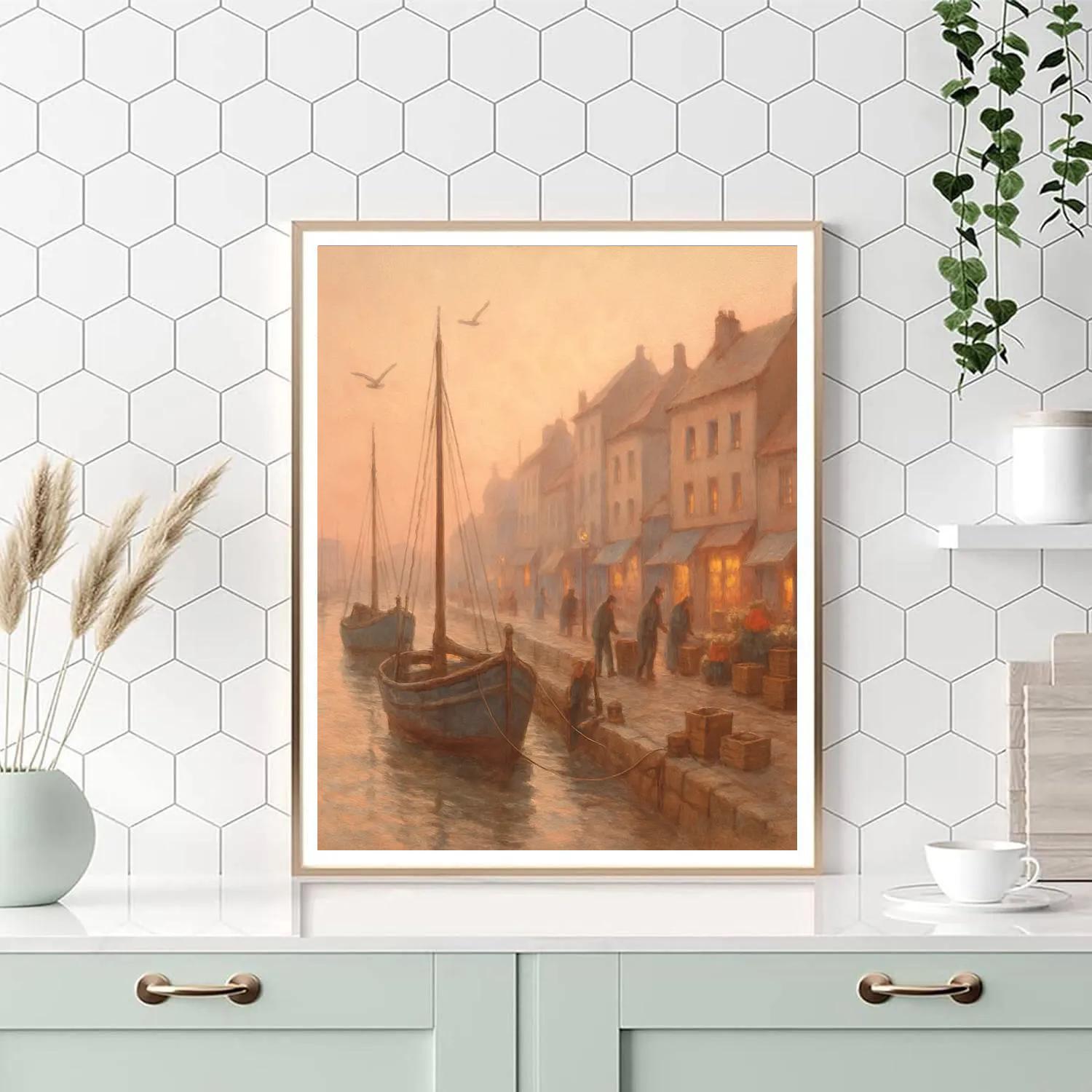 Harbor Morning Market Paint by numbers kits