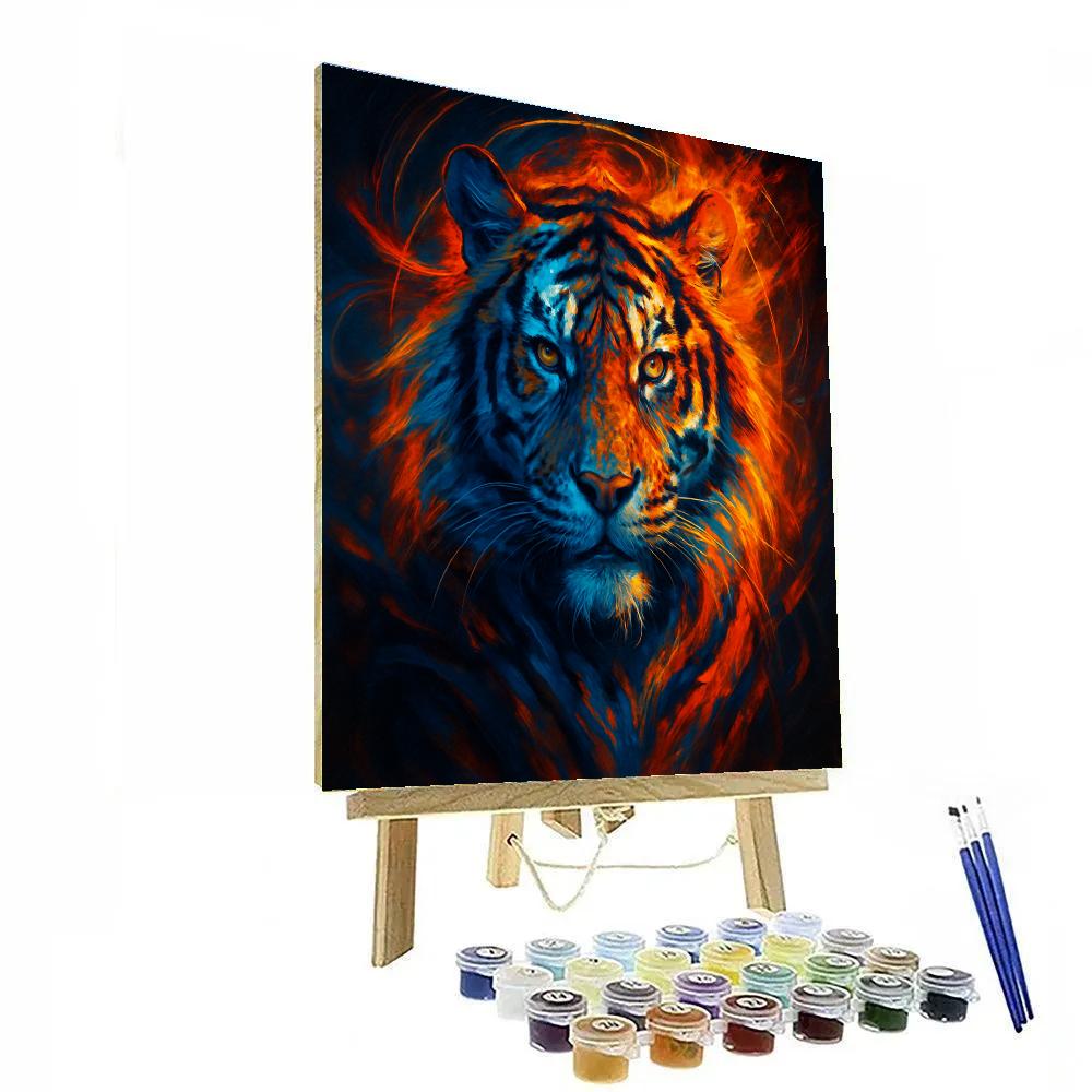 Solar Flare Tiger Painting by numbers kit