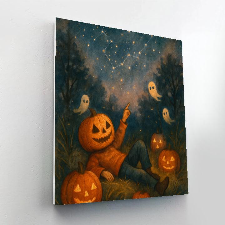 Stargazer Pumpkin Patch painting number kit