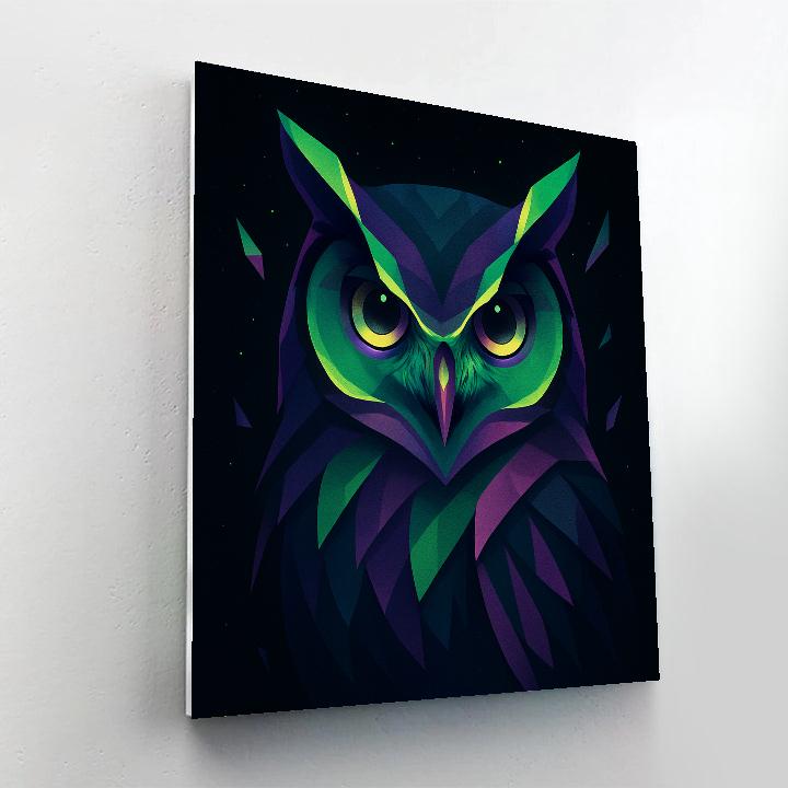 Midnight Owl Prism painting number kit