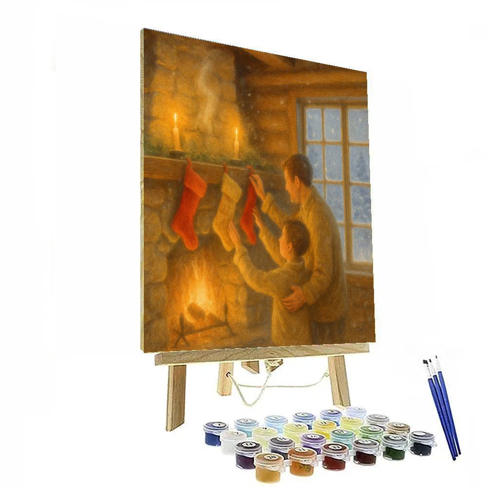 Cabin Hearth Whisper Painting by numbers kit