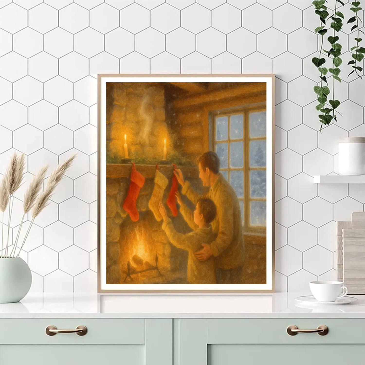 Cabin Hearth Whisper Painting by numbers kit