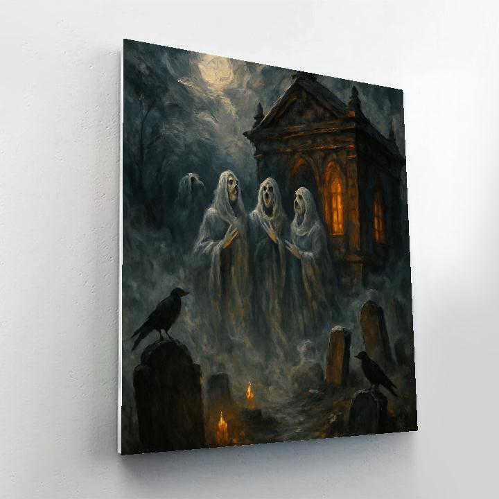 Fogbound Graveyard Choir paint by numbers