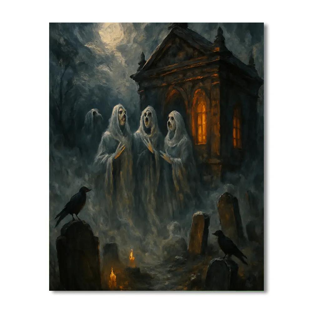Fogbound Graveyard Choir paint by numbers