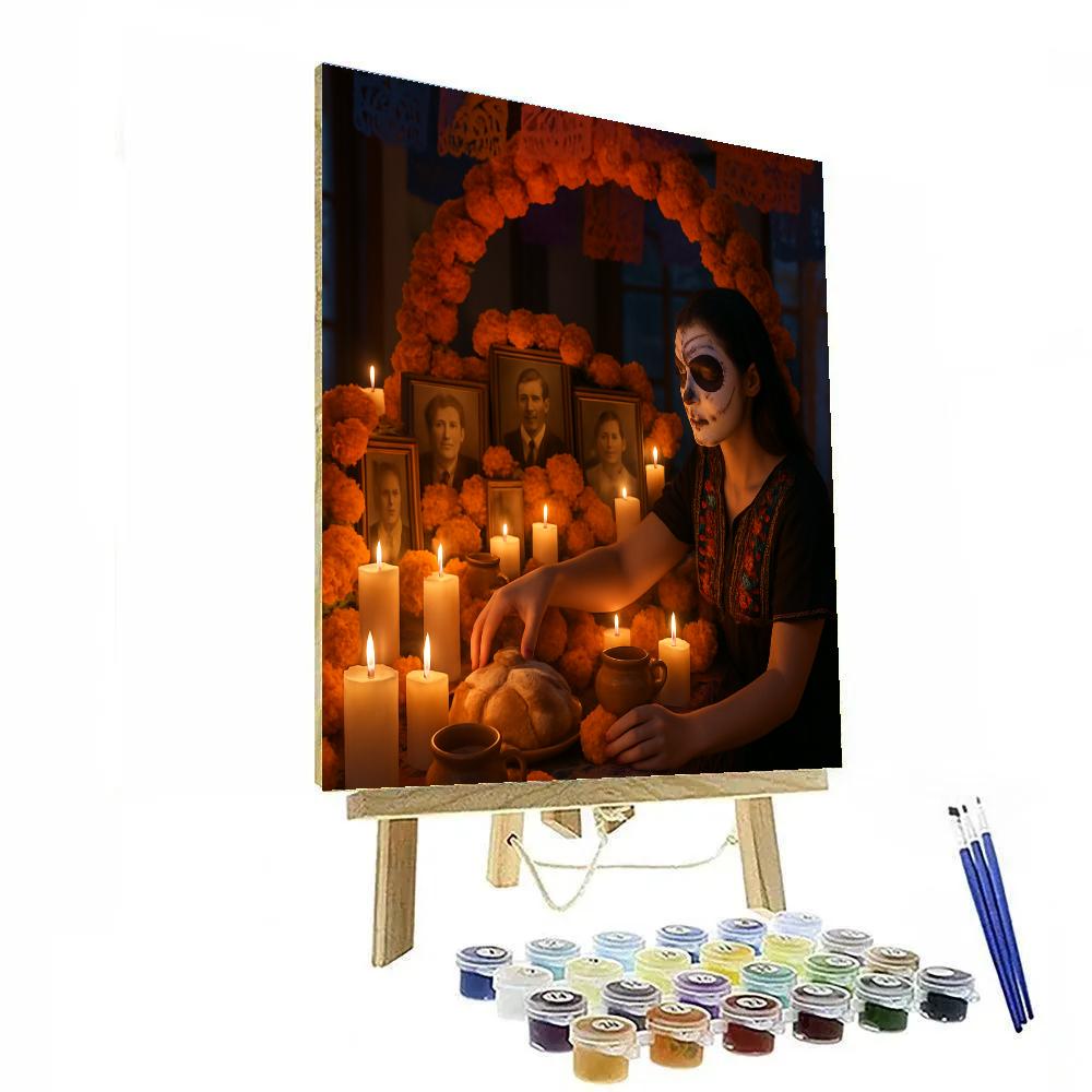 Dia De Muertos Family Ofrenda Paint by numbers art