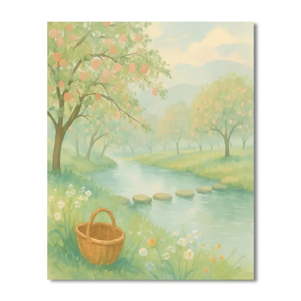 Riverbend Orchard Morning Paint by numbers kits