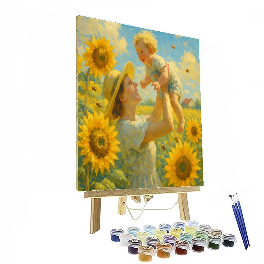 Sunflower Field Embrace Paint by numbers art